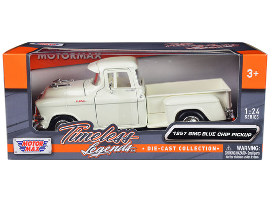 1957 GMC Blue Chip Pickup Truck White "Timeless Legends" Series 1/24 Diecast Model Car by Motormax <h2>1957 Motormax</h2> <p>High-quality perfect for collectors and enthusiasts. Features detailed inte