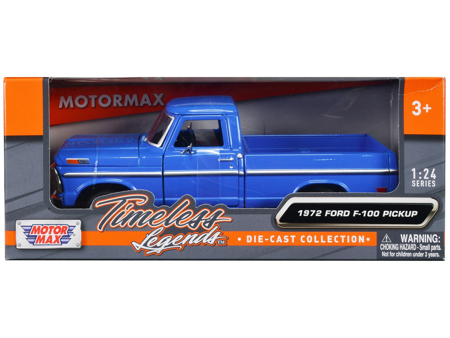 1972 Ford F-100 Pickup Truck Blue "Timeless Legends" Series 1/24 Diecast Model Car by Motormax <h2>1972 Motormax</h2> <p>High-quality perfect for collectors and enthusiasts. Features detailed interior