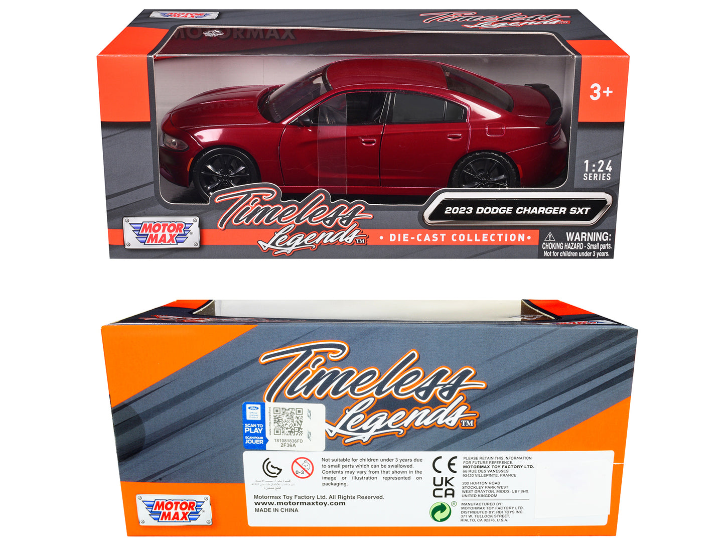 2023 Dodge Charger SXT Red Metallic "Timeless Legends" Series 1/24 Diecast Model Car by Motormax <h2>2023 Motormax</h2> <p>High-quality perfect for collectors and enthusiasts. Features detailed interi
