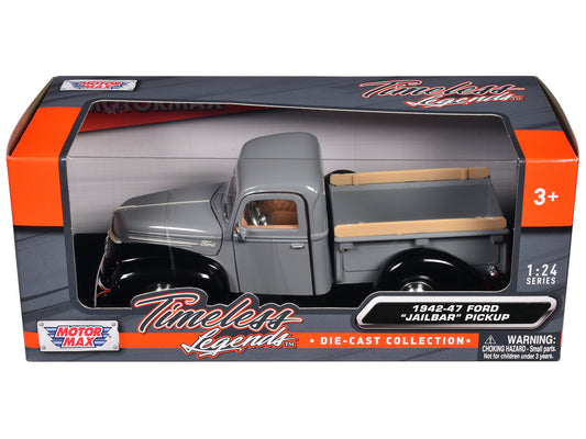 1942-47 Ford "Jailbar" Pickup Truck Gray and Black "Timeless Legends" Series 1/24 Diecast Model Car by Motormax <h2>1942-47 Motormax</h2> <p>High-quality perfect for collectors enthusiasts. Features d