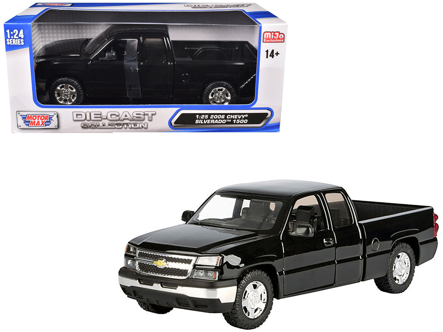 2006 Chevrolet Silverado 1500 Pickup Truck Black "Die-Cast Collection" Series 1/25 Diecast Model Car by Motormax <h2>2006 Motormax</h2> <p>High-quality perfect for collectors and enthusiasts. Features