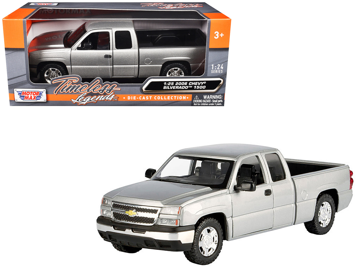 2006 Chevrolet Silverado 1500 Pickup Truck Gray Metallic "Timeless Legends" Series 1/25 Diecast Model Car by Motormax <h2>2006 Motormax</h2> <p>High-quality perfect for collectors and enthusiasts. Fea
