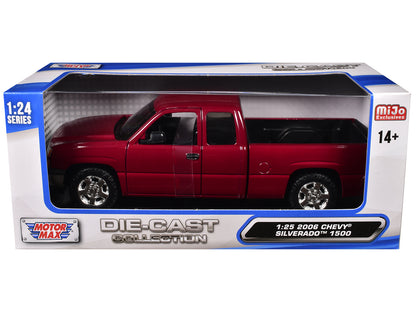 2006 Chevrolet Silverado 1500 Pickup Truck Red Metallic "Die-Cast Collection" Series 1/25 Diecast Model Car by Motormax <h2>2006 Motormax</h2> <p>High-quality perfect for collectors and enthusiasts. F