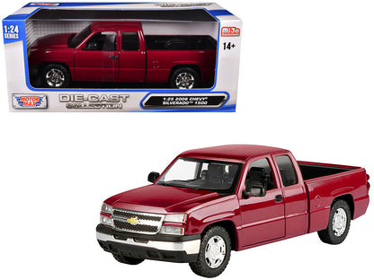 2006 Chevrolet Silverado 1500 Pickup Truck Red Metallic "Die-Cast Collection" Series 1/25 Diecast Model Car by Motormax <h2>2006 Motormax</h2> <p>High-quality perfect for collectors and enthusiasts. F