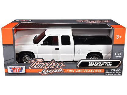 2006 Chevrolet Silverado 1500 Pickup Truck White "Timeless Legends" Series 1/25 Diecast Model Car by Motormax <h2>2006 Motormax</h2> <p>High-quality perfect for collectors and enthusiasts. Features de
