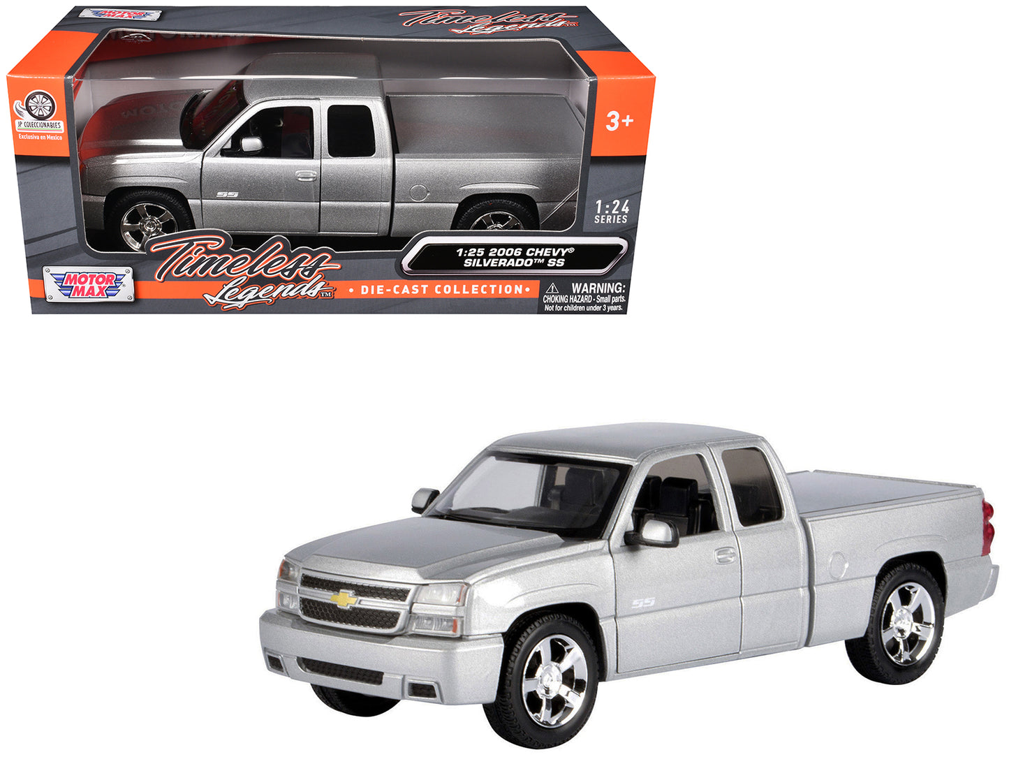 2006 Chevrolet Silverado SS Pickup Truck Silver Metallic "Timeless Legends" Series 1/25 Diecast Model Car by Motormax <h2>2006 Motormax</h2> <p>High-quality perfect for collectors and enthusiasts. Fea