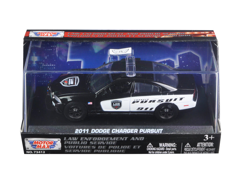 2011 Dodge Charger Pursuit Police Car In Display Showcase 1/43 Diecast Model by Motormax <h2>2011 Motormax</h2> <p>High-quality perfect for collectors and enthusiasts. Features detailed interior exter
