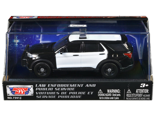 2022 Ford Police Interceptor Utility Black and White Unmarked "Law Enforcement Public Service" Series 1/43 Diecast Model Car by Motormax <h2>2022 Motormax</h2> <p>High-quality perfect for collectors e