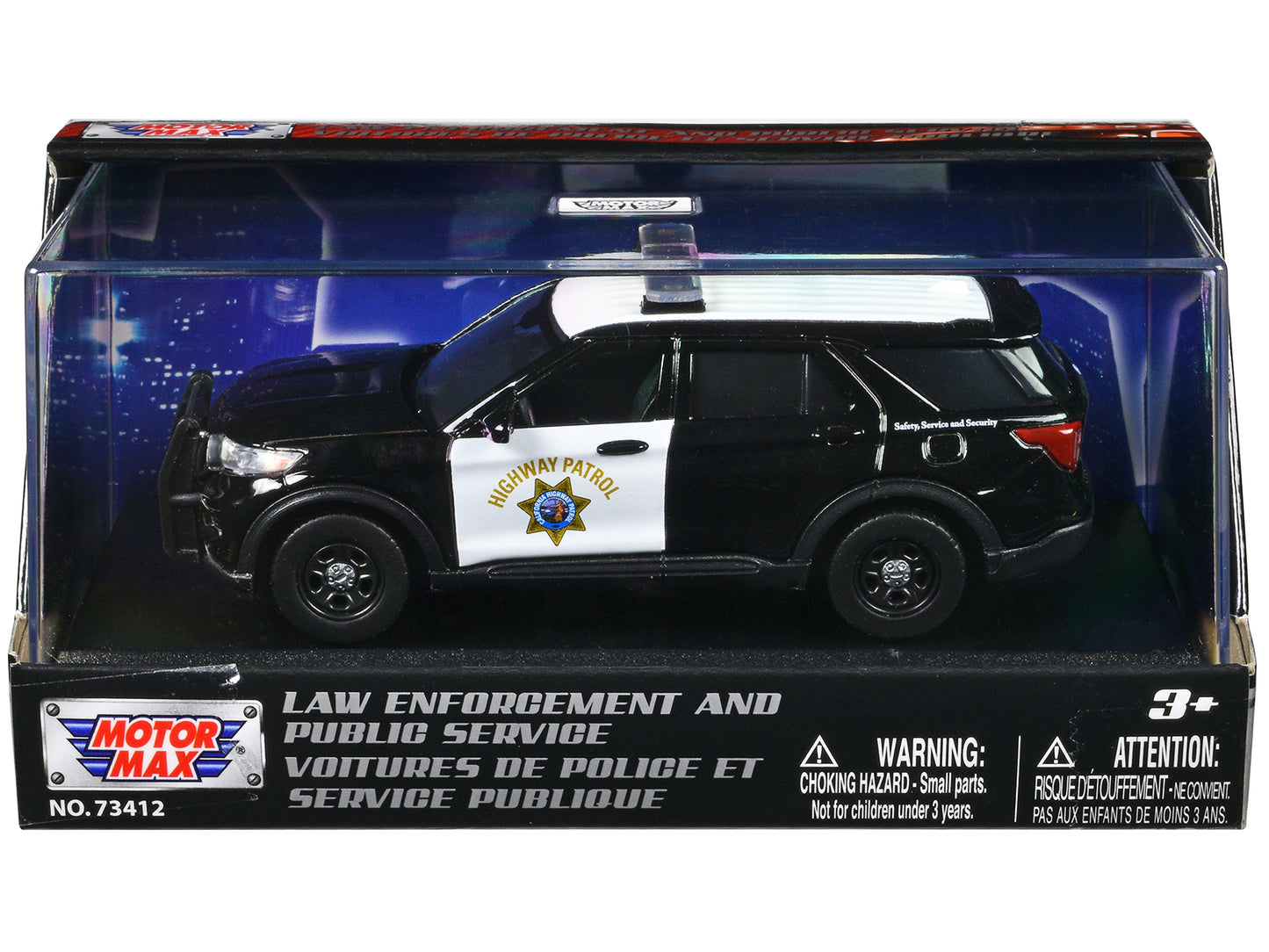 2022 Ford Police Interceptor Utility "California Highway Patrol" Black and White "Law Enforcement Public Service" Series 1/43 Diecast Model Car by Motormax <h2>2022 Motormax</h2> <p>High-quality perfe