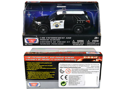 2022 Ford Police Interceptor Utility "California Highway Patrol" Black and White "Law Enforcement Public Service" Series 1/43 Diecast Model Car by Motormax <h2>2022 Motormax</h2> <p>High-quality perfe