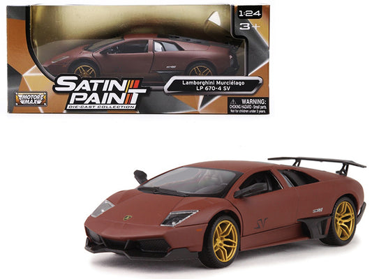 Lamborghini Murcielago LP 670-4 SV Matte Brown 1/24 Diecast Model Car - Motormax