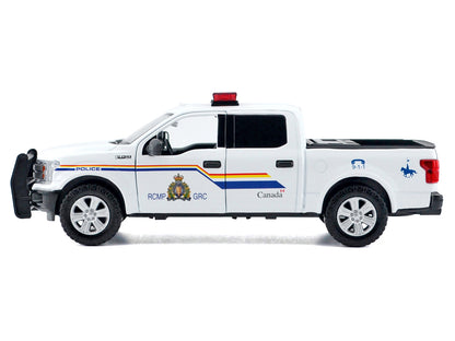 2019 Ford F-150 Lariat Crew Cab Pickup Truck "Royal Canadian Mounted Police" White with Flashing Light Bar and Front and Rear Lights and Sounds "Law Enforcement and Public Service" Series 1/27 T&y Diecast Model Car by Motormax