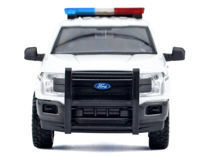 2019 Ford F-150 Lariat Crew Cab Pickup Truck "Royal Canadian Mounted Police" White with Flashing Light Bar and Front and Rear Lights and Sounds "Law Enforcement and Public Service" Series 1/27 T&y Diecast Model Car by Motormax