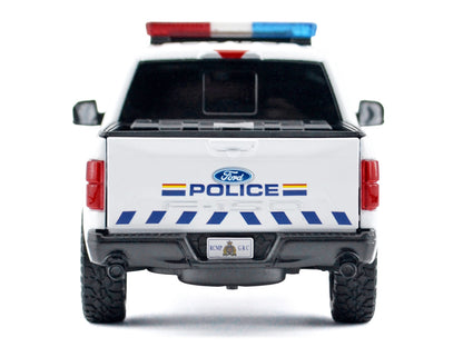 2019 Ford F-150 Lariat Crew Cab Pickup Truck "Royal Canadian Mounted Police" White with Flashing Light Bar and Front and Rear Lights and Sounds "Law Enforcement and Public Service" Series 1/27 T&y Diecast Model Car by Motormax