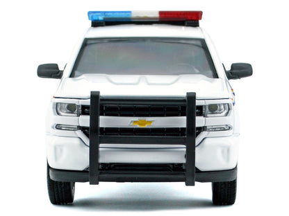 2017 Chevrolet Silverado 1500 LT Z71 Crew Cab Pickup Truck "Royal Canadian Mounted Police" White with Flashing Light Bar and Front and Rear Lights and Sounds "Law Enforcement and Public Service" Series 1/27 T&y Diecast Model Car by Motormax