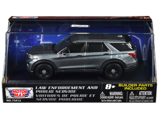 2022 Ford Police Interceptor Utility Gray Metallic Unmarked "Custom Builder's Kit" "Law Enforcement and Public Service" Series 1/43 Diecast Model Car by Motormax <h2>2022 Motormax</h2> <p>High-quality