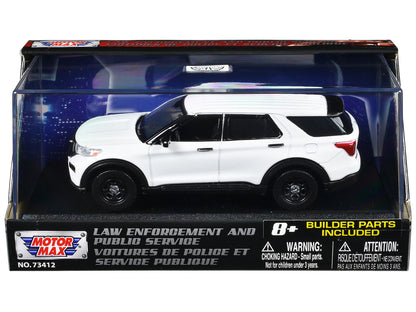 2022 Ford Police Interceptor Utility White Unmarked "Custom Builder's Kit" "Law Enforcement and Public Service" Series 1/43 Diecast Model Car by Motormax <h2>2022 Motormax</h2> <p>High-quality perfect