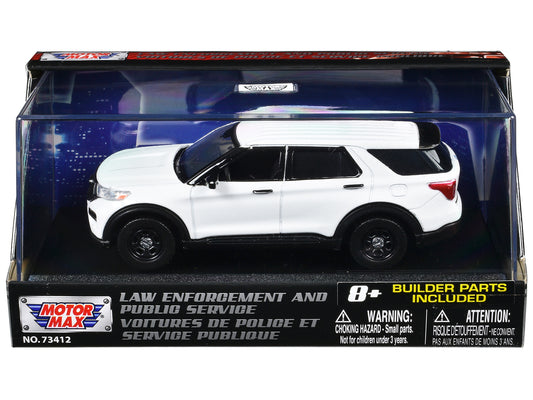 2022 Ford Police Interceptor Utility White Unmarked "Custom Builder's Kit" "Law Enforcement and Public Service" Series 1/43 Diecast Model Car by Motormax <h2>2022 Motormax</h2> <p>High-quality perfect
