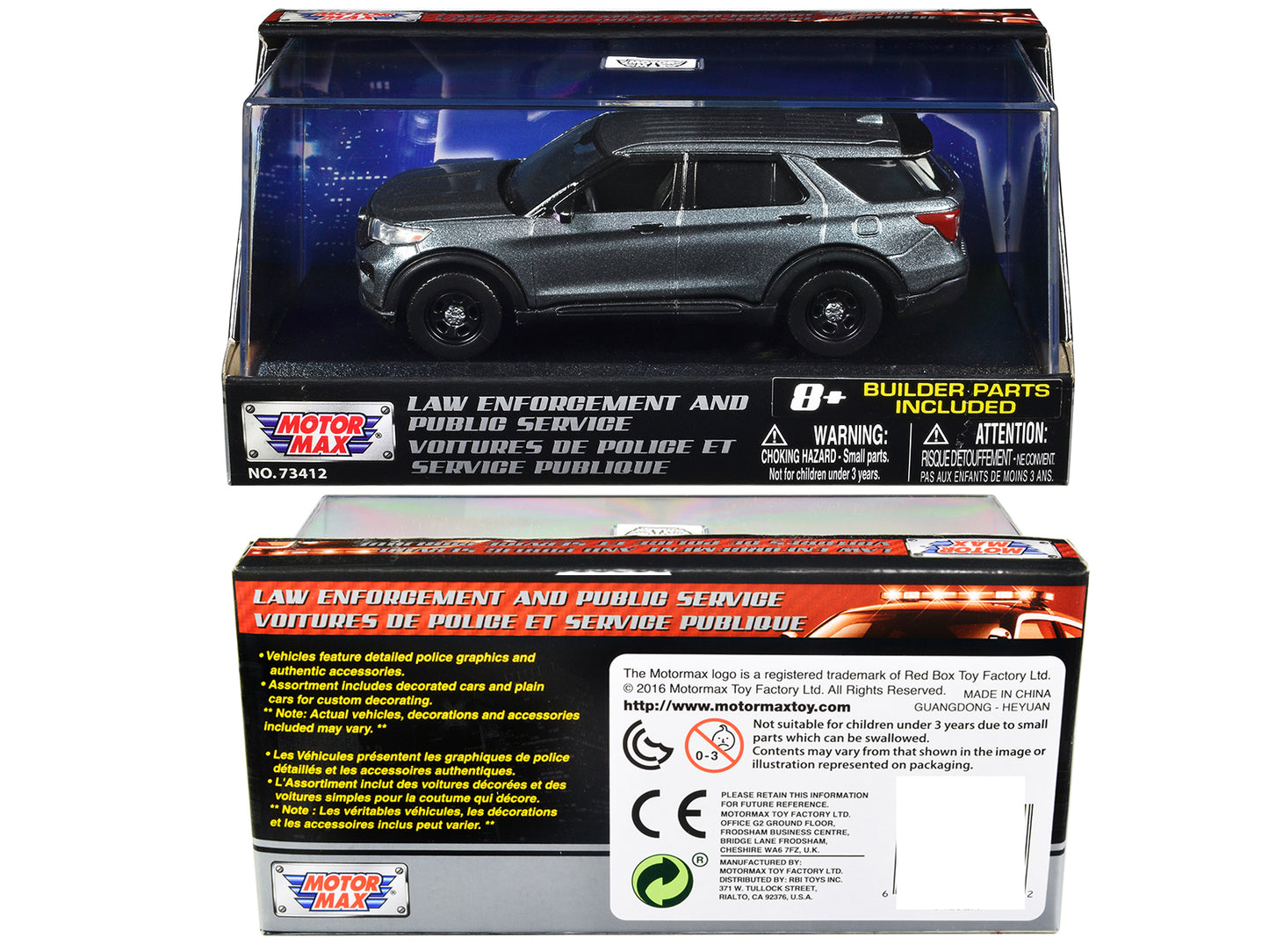 2022 Ford Police Interceptor Utility Gray Metallic Unmarked "Custom Builder's Kit" "Law Enforcement and Public Service" Series 1/43 Diecast Model Car by Motormax <h2>2022 Motormax</h2> <p>High-quality