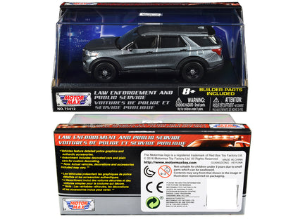 2022 Ford Police Interceptor Utility Gray Metallic Unmarked "Custom Builder's Kit" "Law Enforcement and Public Service" Series 1/43 Diecast Model Car by Motormax <h2>2022 Motormax</h2> <p>High-quality