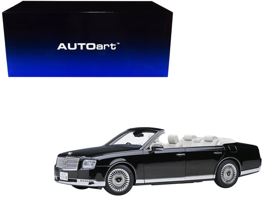 Toyota Century Open Car Convertible RHD (Right Hand Drive) Black with White Interior 1/18 Model by Autoart <h2>Toyota Autoart</h2> <p>High-quality diecast perfect for collectors and enthusiasts. Featu