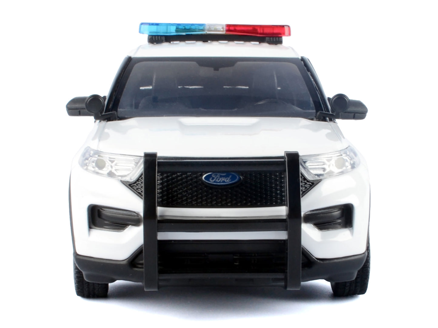 2022 Ford Police Interceptor Utility Plain White "Builder's Kit" with Flashing Light Bar and Front Rear Lights Sounds 1/24 Diecast Model Car by Motormax <h2>2022 Motormax</h2> <p>High-quality perfect