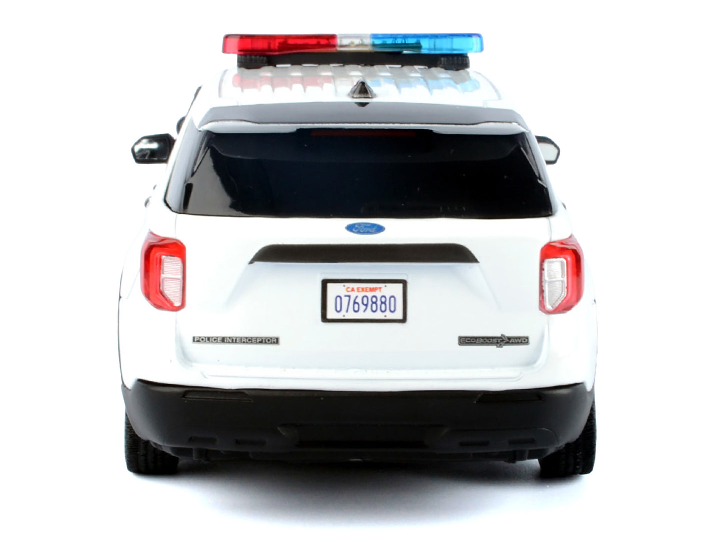 2022 Ford Police Interceptor Utility Plain White "Builder's Kit" with Flashing Light Bar and Front Rear Lights Sounds 1/24 Diecast Model Car by Motormax <h2>2022 Motormax</h2> <p>High-quality perfect