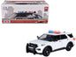 2022 Ford Police Interceptor Utility Plain White "Builder's Kit" with Flashing Light Bar and Front Rear Lights Sounds 1/24 Diecast Model Car by Motormax <h2>2022 Motormax</h2> <p>High-quality perfect