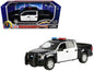 2019 Ford F-150 Lariat Crew Cab Pickup Truck Black and White with Flashing Light Bar Front Rear Lights Sounds 1/27 Diecast Model Car by Motormax <h2>2019 Motormax</h2> <p>High-quality perfect for coll
