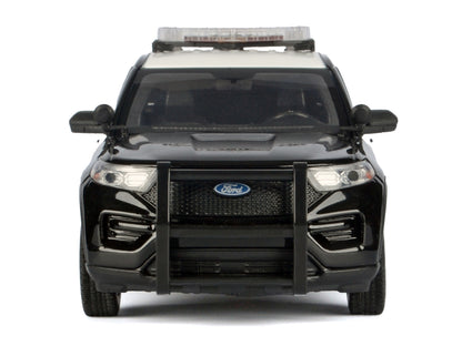 2022 Ford Police Interceptor Utility Black and White "Los Angeles Department (LAPD)" with Flashing Light Bar Front Rear Lights Sounds 1/24 Diecast Model Car by Motormax <h2>2022 Motormax</h2> <p>High-
