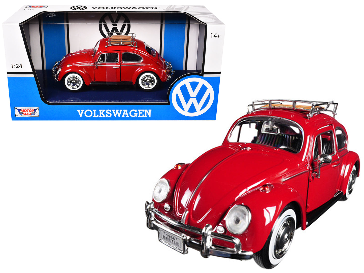 1966 Volkswagen Classic Beetle Red 1/24 Diecast Car Model by Motormax <h2>1966 Motormax</h2> <p>High-quality perfect for collectors and enthusiasts. Features detailed interior exterior craftsmanship,
