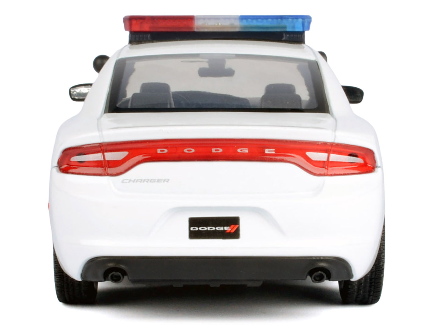 2023 Dodge Charger Pursuit Police Car Unmarked White with Flashing Light Bar Front and Rear Lights 2 Sounds "Builder's Kit" 1/24 Diecast Model by Motormax <h2>2023 Motormax</h2> <p>High-quality perfec