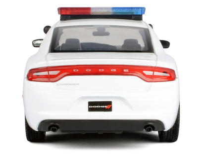 2023 Dodge Charger Pursuit Police Car Unmarked White with Flashing Light Bar Front and Rear Lights 2 Sounds "Builder's Kit" 1/24 Diecast Model by Motormax <h2>2023 Motormax</h2> <p>High-quality perfec