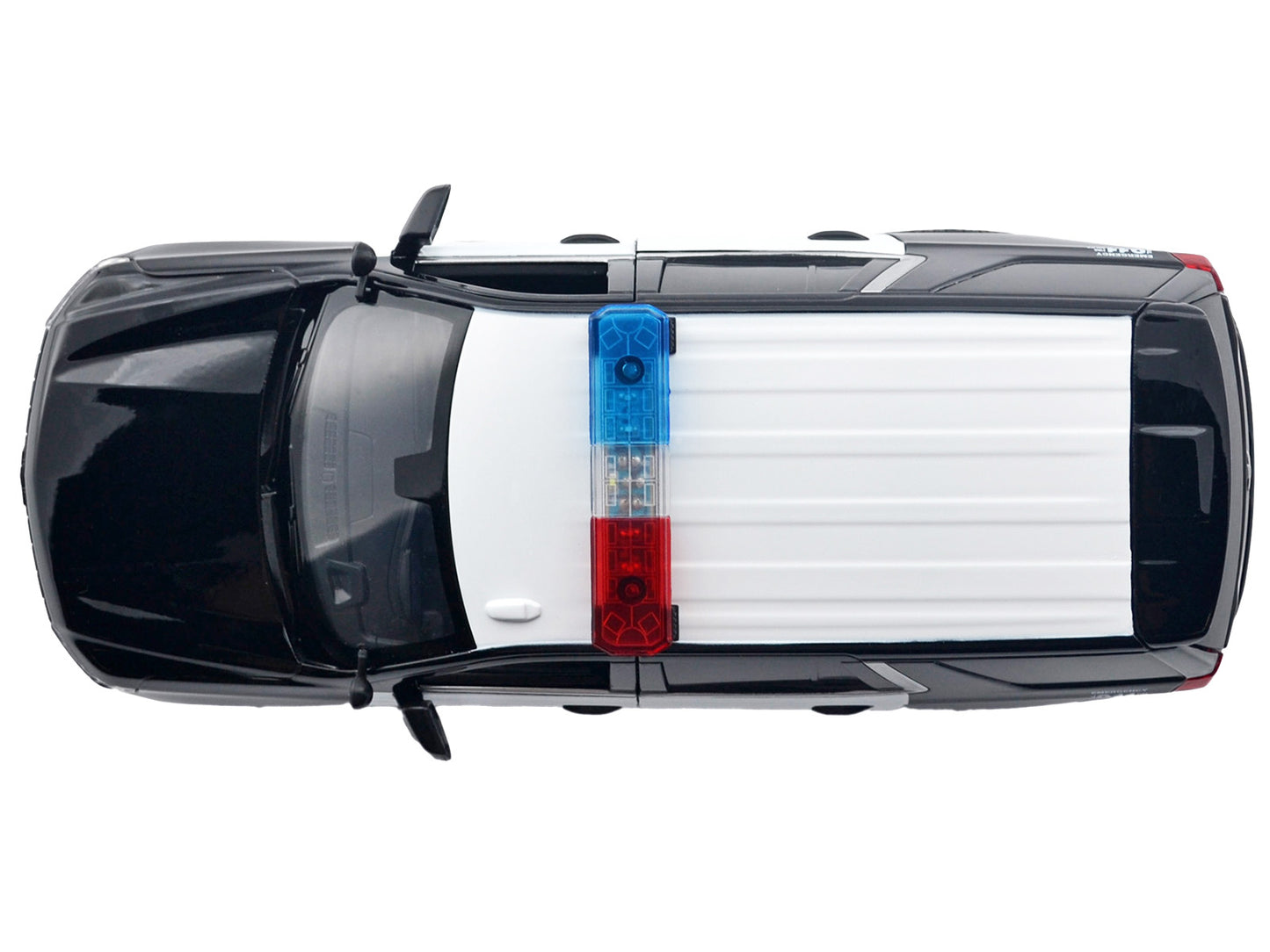 2025 Chevrolet Tahoe PPV "LAPD (Los Angeles Police Department)" Black and White with Flashing Light Bar Front Rear Lights Sounds 1/24 Diecast Model Car by Motormax <h2>2025 Motormax</h2> <p>High-quali