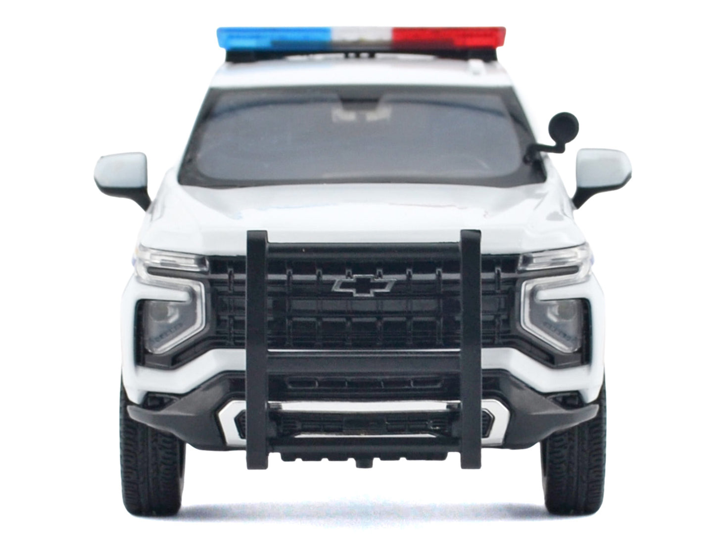 2025 Chevrolet Tahoe PPV "RCMP (Royal Canadian Mounted Police)" White with Stripes Flashing Light Bar and Front Rear Lights Sounds 1/24 Diecast Model Car by Motormax <h2>2025 Motormax</h2> <p>High-qua