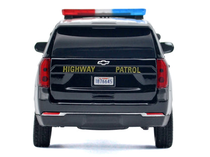 2025 Chevrolet Tahoe PPV "CHP (California Highway Patrol)" Black and White with Flashing Light Bar Front Rear Lights Sounds 1/24 Diecast Model Car by Motormax <h2>2025 Motormax</h2> <p>High-quality pe