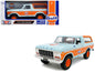 1978 Ford Bronco Light Blue and Orange "Gulf Oil" Die-Cast Collection" 1/24 Diecast Model Car by Motormax <h2>1978 Motormax</h2> <p>High-quality perfect for collectors enthusiasts. Features detailed i