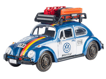 1966 Volkswagen Beetle Off Road #1718 Blue Metallic and White with German Flag Stripes Roof Rack Accessories 1/24 Diecast Model Car by Motormax <h2>1966 Motormax</h2> <p>High-quality perfect for colle