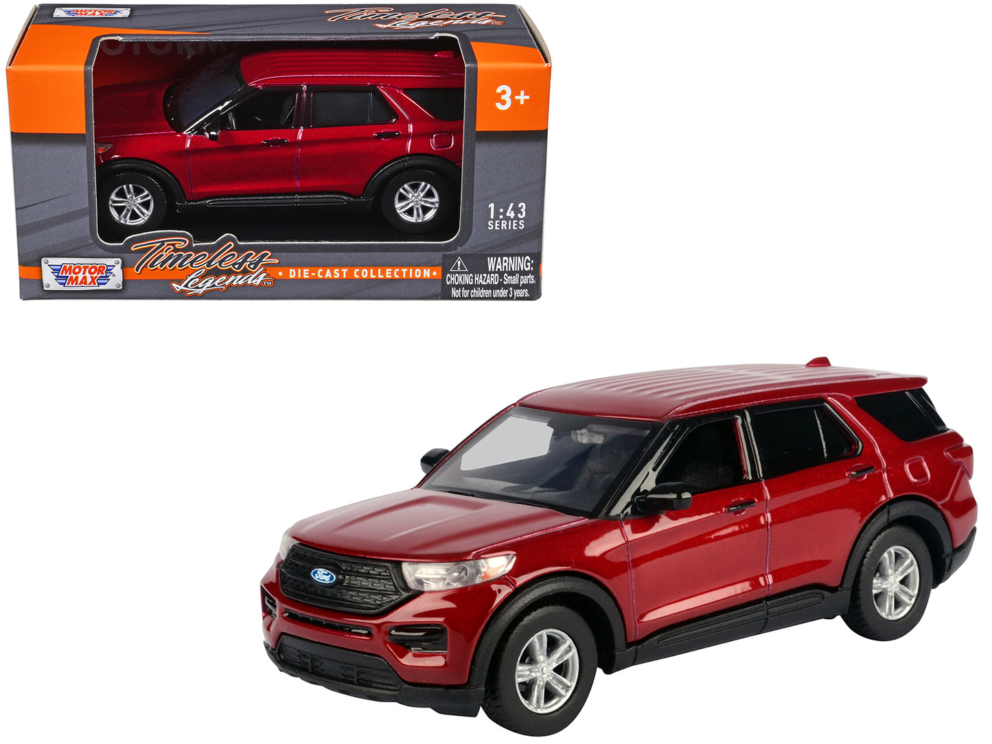 2023 Ford Explorer Red Metallic "Timeless Legends" Series 1/43 Diecast Model Car by Motormax <h2>2023 Motormax</h2> <p>High-quality perfect for collectors and enthusiasts. Features detailed interior e