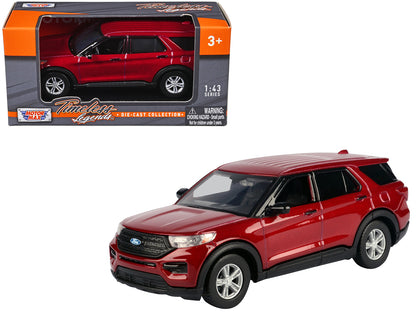 2023 Ford Explorer Red Metallic "Timeless Legends" Series 1/43 Diecast Model Car by Motormax <h2>2023 Motormax</h2> <p>High-quality perfect for collectors and enthusiasts. Features detailed interior e