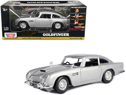 Aston Martin DB5 RHD (Right Hand Drive) Silver Metallic James Bond 007 "Goldfinger" (1964) Movie "James Collection" Series 1/24 Diecast Model Car by Motormax <h2>Aston Motormax</h2> <p>High-quality pe