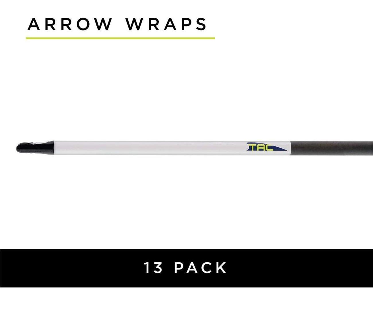 Tac Vanes 4.625" Standard Arrow Wraps - White (13 pack)