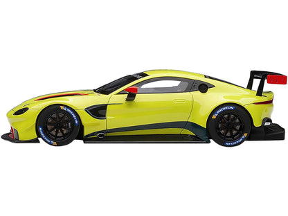 2018 Aston Martin Vantage GTE Le Mans PRO Presentation Car Lemon Green Metallic with Carbon and Red Accents "Aston Racing" 1/18 Model by Autoart <h2>2018 Autoart</h2> <p>High-quality diecast perfect f