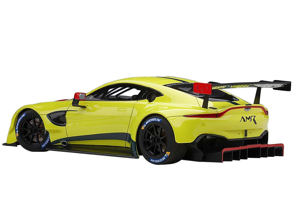 2018 Aston Martin Vantage GTE Le Mans PRO Presentation Car Lemon Green Metallic with Carbon and Red Accents "Aston Racing" 1/18 Model by Autoart <h2>2018 Autoart</h2> <p>High-quality diecast perfect f