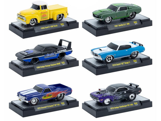 "Ground Pounders" 6 Cars Set Release 32 IN DISPLAY CASES Limited Edition 1/64 T&y Diecast Model Cars by M2 Machines