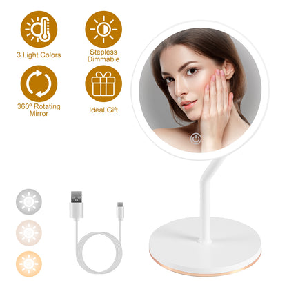 7.48In 5X Magnifying Lighted Makeup Mirror Dimmable Magnification With Lights V