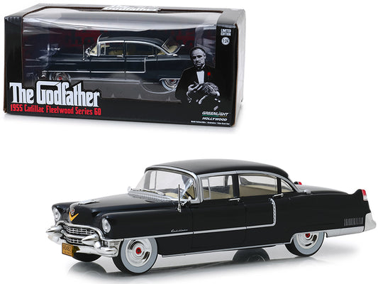 1955 Cadillac Fleetwood 60 Black (1972) 1/24 Diecast Model Car - Greenlight