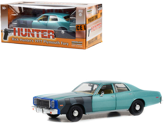 1977 Plymouth Fury Unrestored Turquoise 1/24 Diecast Model Car - Greenlight