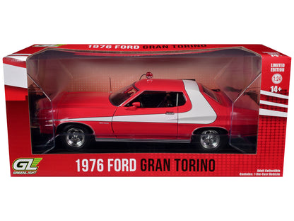 GreenLight 1976 Ford Gran Torino Red with White Graphics "Hollywood Greatest Hits" Series 1/24 Diecast Model Car by <h2>1976 Greenlight</h2> <p>High-quality perfect for collectors and enthusiasts. Fea