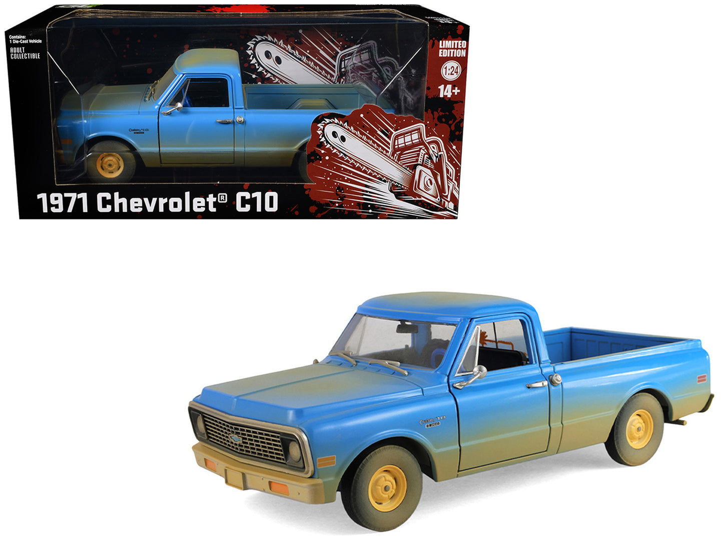 GreenLight 1971 Chevrolet C-10 Pickup Truck Blue (Dirty Version) "Hollywood Greatest Hits" Series 1/24 Diecast Model Car by <h2>1971 Greenlight</h2> <p>High-quality perfect for collectors and enthusia